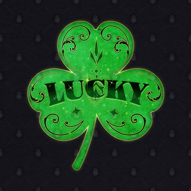 St. Patrick's Day Clover Lucky Emblem Design by mythikcreationz